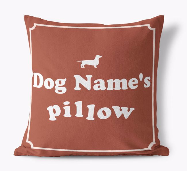 '{dogsName}'s Pillow' - Personalized {breedFullName} Canvas Pillow